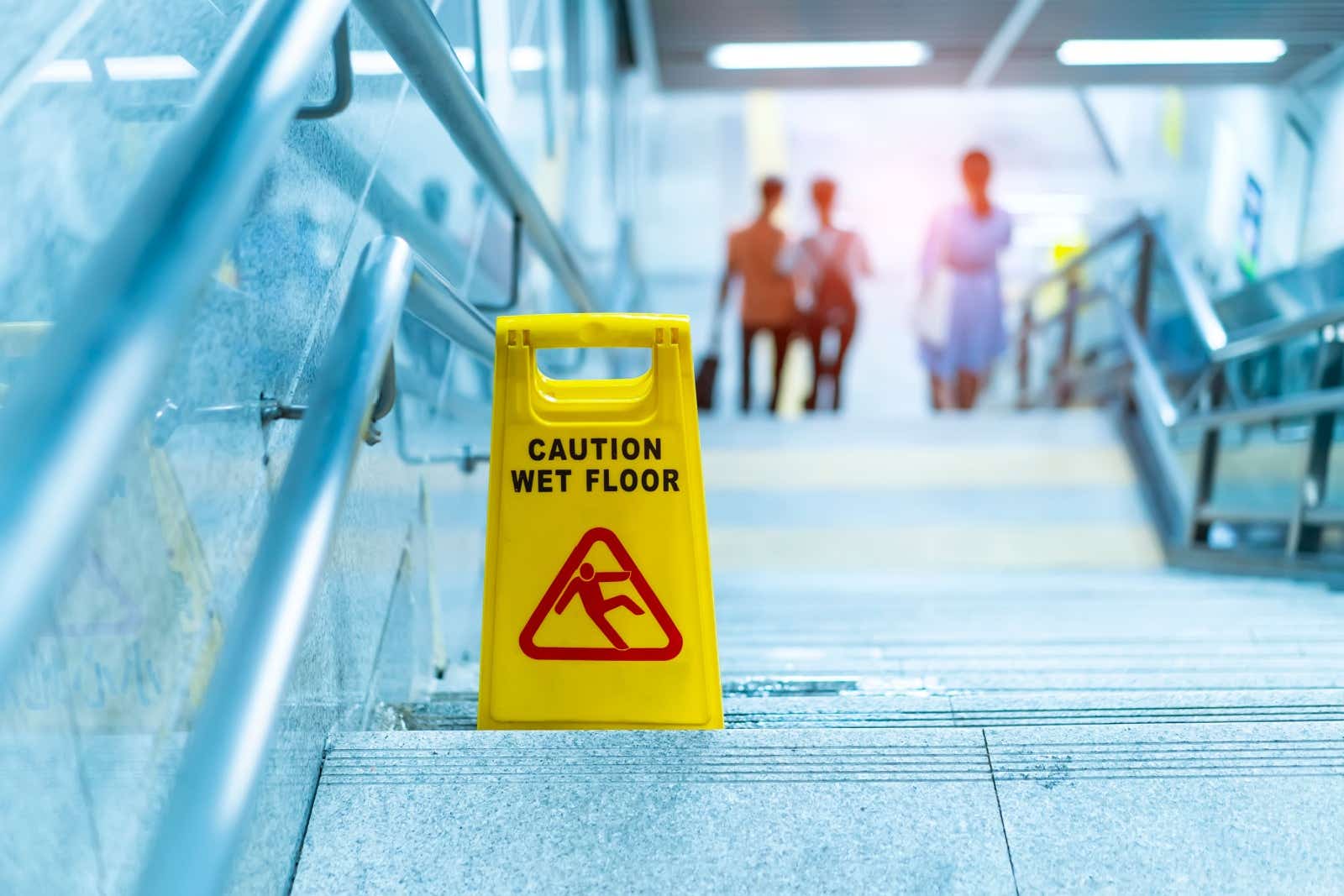 Caution wet floor sign